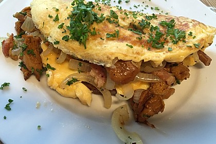 Omelette mit Pfifferlingen 2