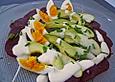 Rote Bete-Avocado-Eiersalat