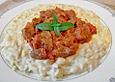 Rindfleisch auf Auberginenp&uuml;ree
