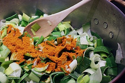 Lauchgem&uuml;se mit Curry