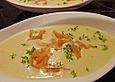Edles Apfel-Senf-Festtagss&uuml;ppchen mit Lachs und Kresse