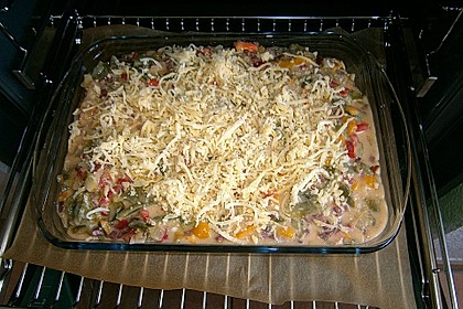 Sp&auml;tzleauflauf mit Kasseler und Paprika 2