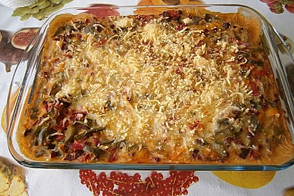Sp&auml;tzleauflauf mit Kasseler und Paprika 4