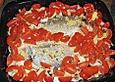 Gebackene Dorade mit Tomaten und Champignons