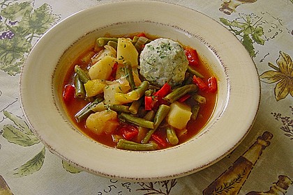 Bunter Bohnentopf mit K&auml;sekl&ouml;&szlig;chen 6