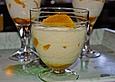 Feines Orangencreme-Dessert