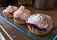 Himbeer-Heidelbeer Cupcakes