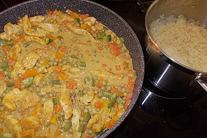 Putengeschnetzeltes mit Curry 1