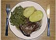 Ziegenschulter gebraten