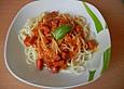 Spaghetti mit Knoblauchtomatenso&szlig;e