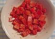 Melonensalat mit Kresse und Sesam