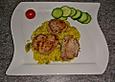 Schweinemedaillon auf Safran-Pilz Risotto
