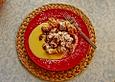 Brot-Pudding mit Pflaumen