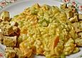 S&uuml;&szlig;kartoffel-Sellerie Risotto an gebackenem Erdnusstofu