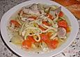 H&uuml;hnersuppe quer durch den Gem&uuml;segarten