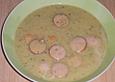 Kartoffelcremesuppe mit Bockw&uuml;rsten