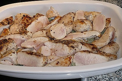 &Uuml;berbackene H&auml;hnchenbrustfilets 2