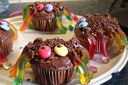 Spinnenmuffins für Halloween 3