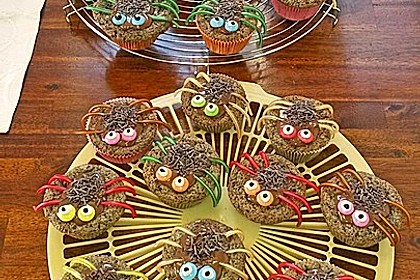Spinnenmuffins für Halloween 1