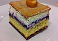 Schokoladen-Frucht Schichtkuchen