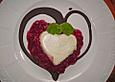 Mascarpone-Panna Cotta mit Erdbeersauce