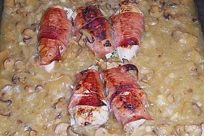 H&auml;hnchenbrustfilet im Speckmantel