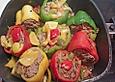 Bunte gef&uuml;llte Paprika Gelis Art