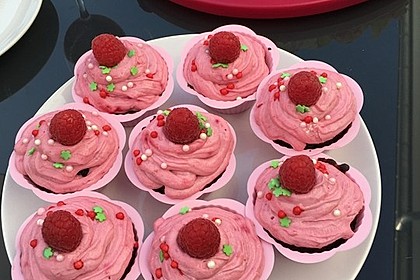 Schoko-küsst-Himbeer Cupcakes 19