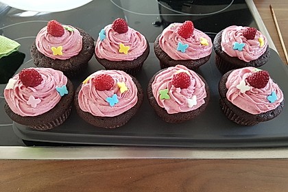 Schoko-küsst-Himbeer Cupcakes 14