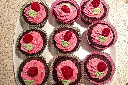 Schoko-küsst-Himbeer Cupcakes 50