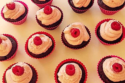 Schoko-küsst-Himbeer Cupcakes 71