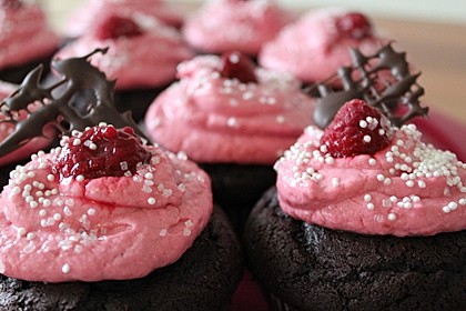 Schoko-küsst-Himbeer Cupcakes 18