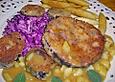 Gebackene Blutwurst mit Apfel-Senf Sauce