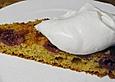 Kirsch-Amarettini Kuchen mit Mascarpone-Sahne