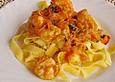 Thai Nudelpfanne mit Garnelen oder Lachs