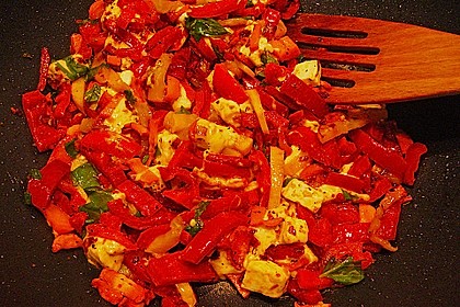 Paprikapfanne mit Feta 1