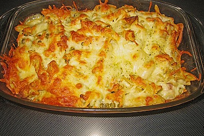 Schinken-Erbsen-Auflauf