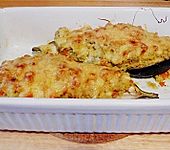 Gef&uuml;llte Auberginen mit Pastinaken, Karotten und Hirse (Bild)