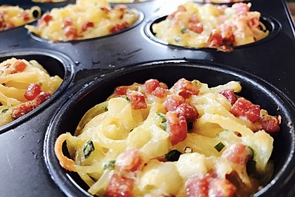 Spaghetti carbonara-Muffins 7