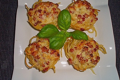 Spaghetti carbonara-Muffins 3