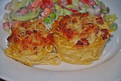 Spaghetti carbonara-Muffins 16