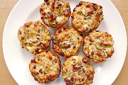 Spaghetti carbonara-Muffins 13