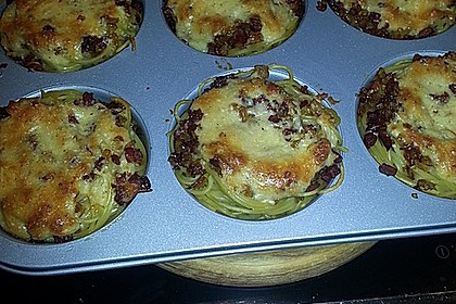 Spaghetti carbonara-Muffins 37