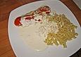 Schnitzel-Tomaten-Camembert Auflauf