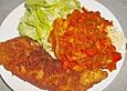 Paprikaschnitzel mit scharfer So&szlig;e