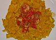 Steckr&uuml;ben mit roter Garnelensauce
