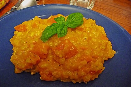 K&uuml;rbisrisotto mit Waln&uuml;ssen