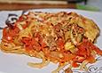 Leichte Spaghettipizza aus dem Ofen