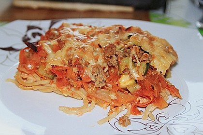 Leichte Spaghettipizza aus dem Ofen 3
