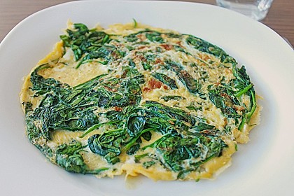 Spinat-Basilikum-Omelette